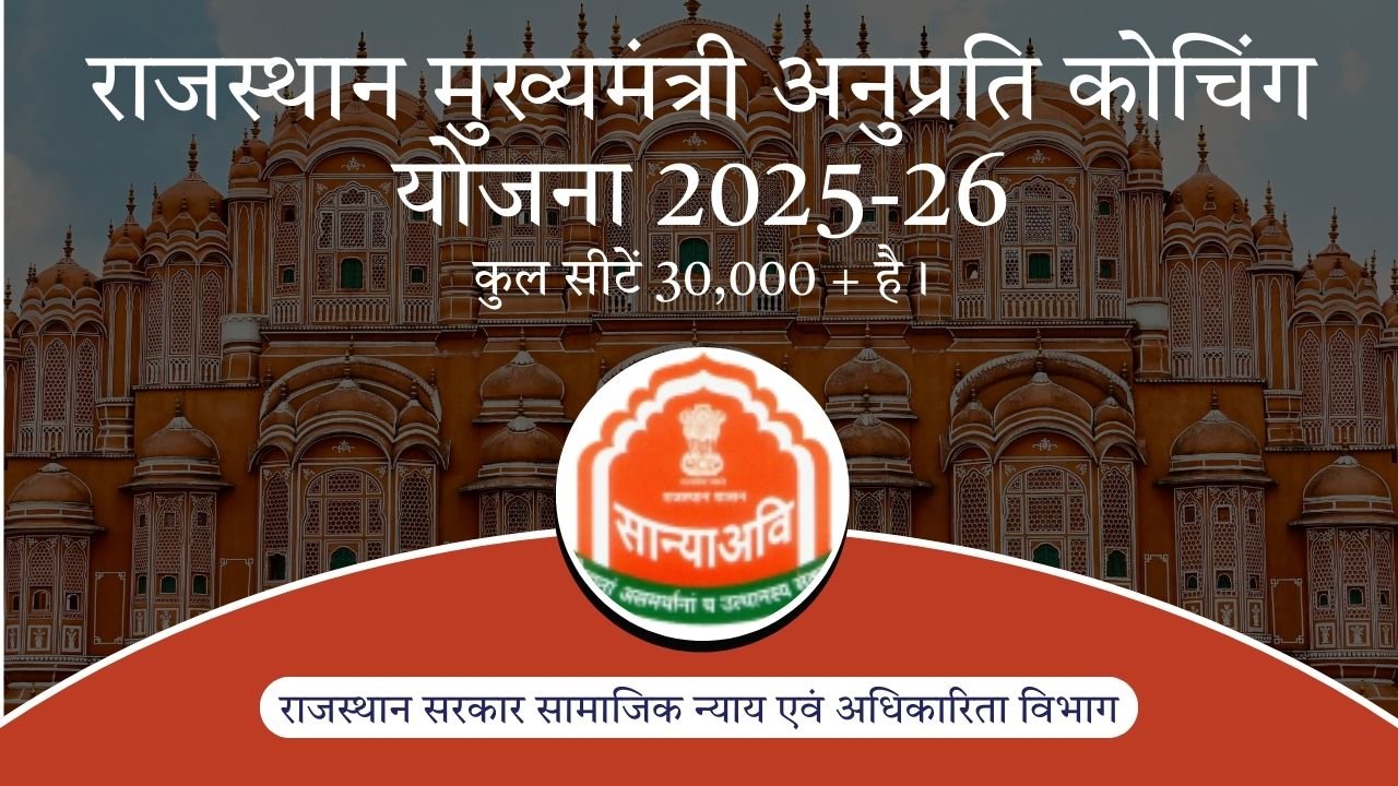 राजस्थान मुख्यमंत्री अनुप्रति कोचिंग योजना 2025-26