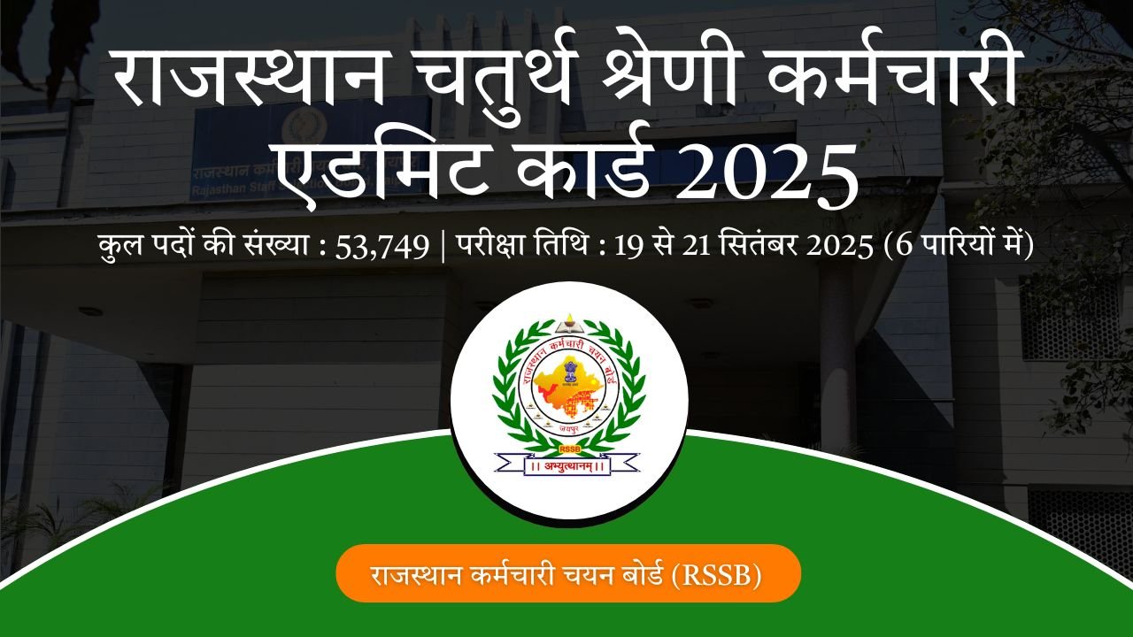 राजस्थान चतुर्थ श्रेणी कर्मचारी भर्ती 2025