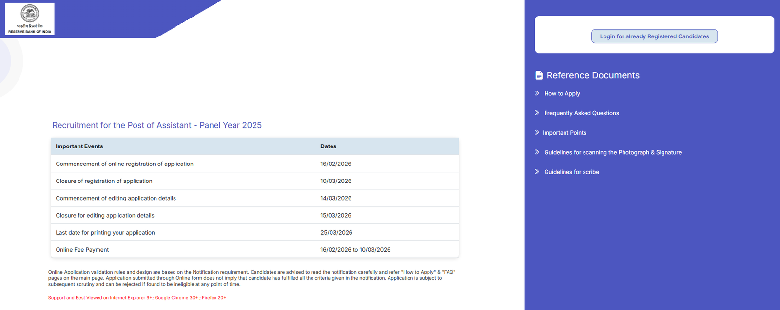 RBI Bank Assistant Recruitment 2026