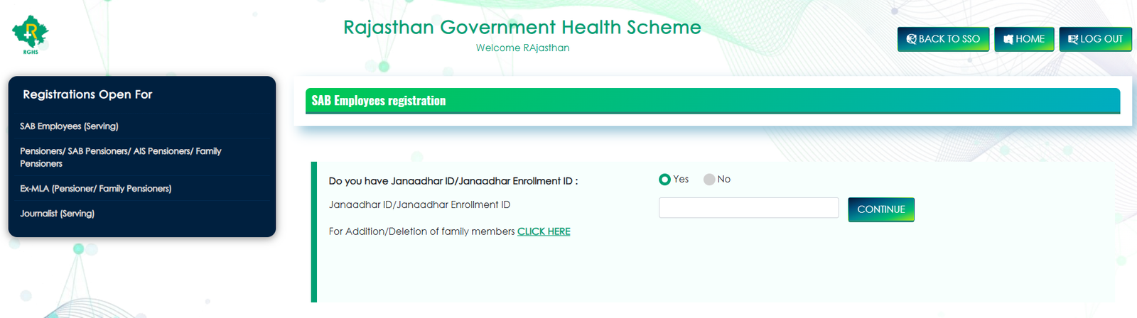 RGHS Registration Process