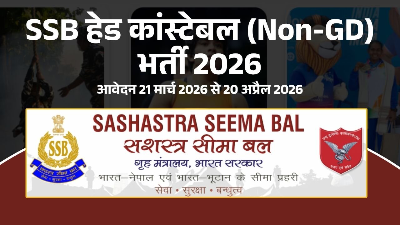 SSB Head Constable Non-GD Recruitment 2026